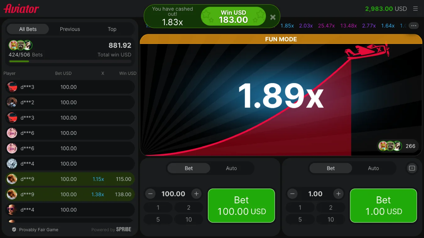 Play Aviator at 1xBet